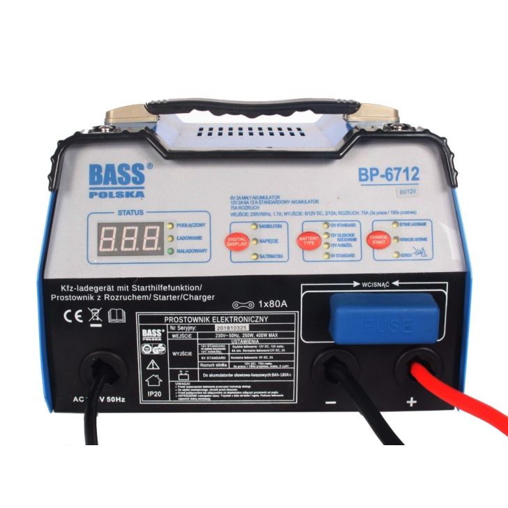 Lādētājs 6V/12V, 8-180Ah