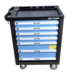 Instrumentu ratiņi ar septiņām atvilktnēm un instrumentiem BP-3063