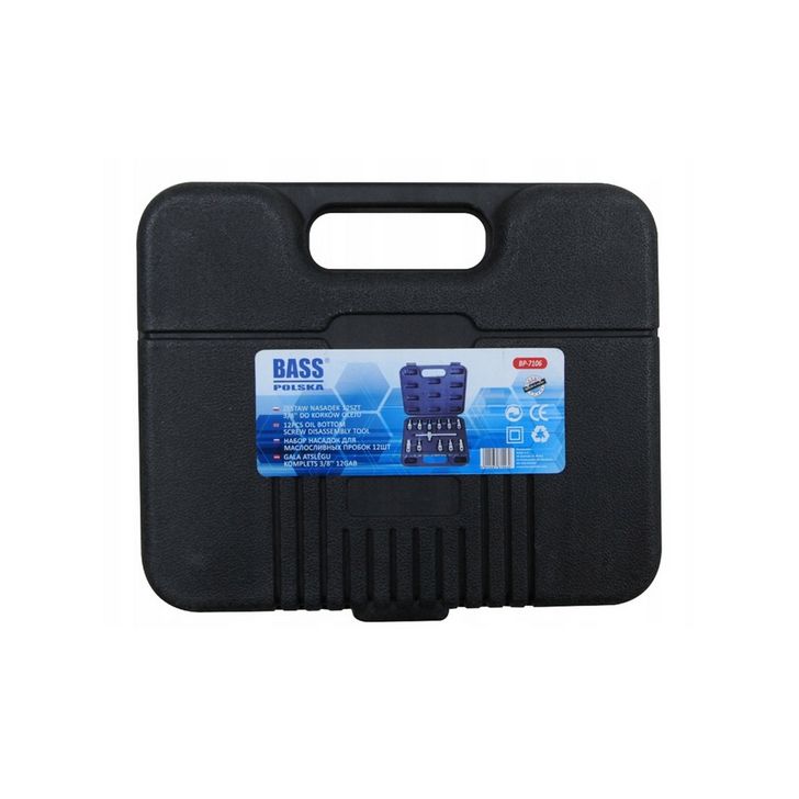 Eļļas korķu uzgaļu komplekts 3/8’ (12 gab.)