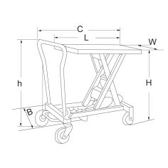 SNJ80 - mobilais šķērveida pacēlāja galds 800kg 2