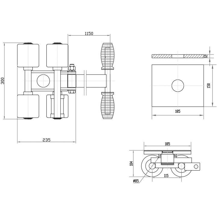 PT 3 - Transporta platforma mašīnu pārvadāšanai 3000kg 3t