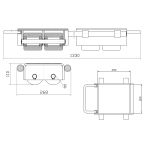 PRT12 - Divkāršie transportēšanas veltņi, konveijeri 12000kg 12t