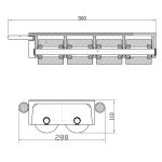 PRT24 - Divkāršie transportēšanas veltņi, konveijeri 24000kg 24t