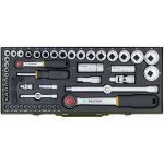 Socket wrench set Proxxon 1/4''+1/2'', 56 pcs., No. 23 040