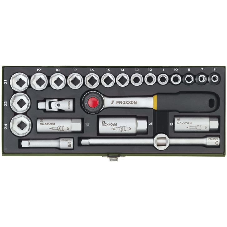 Socket wrench set Proxxon 3/8&#39;&#39;, 24 pcs., No 23 110