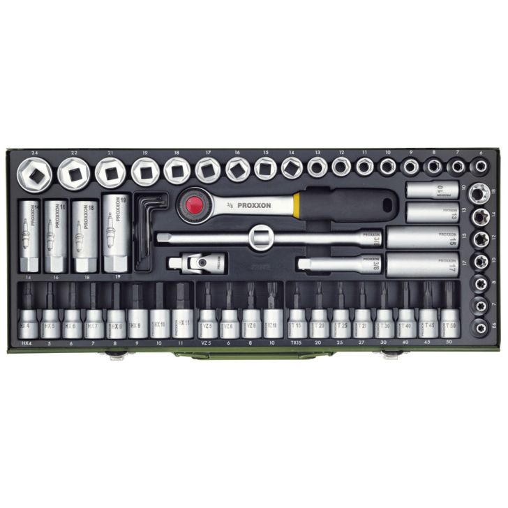 Socket wrench set Proxxon 3/8&#39;&#39; 65 pcs., No. 23 112