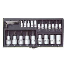 Socket wrench set Proxxon 1/4''+1/2'', 23 pcs., No 23 102