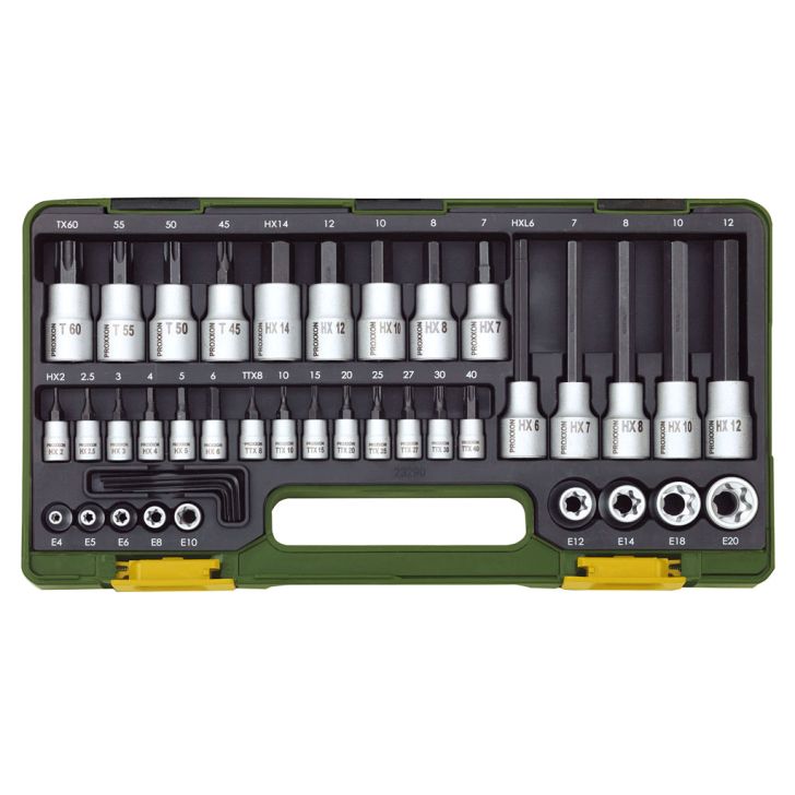 Socket wrench set Proxxon 1/4&#39;&#39; TX and HX 41 pcs., From 23 290