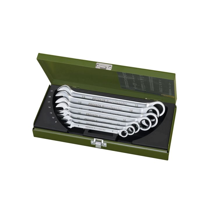 Combination wrench set Proxxon MicroSpeeder, 8-19 mm, 7 pcs., From 23 275