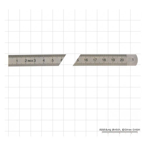 Lineāls 500x18x0,5 mm Inox