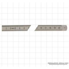 Ruler 500x18x0.5 mm Inox