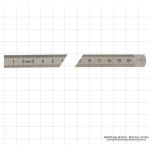 Ruler 500x18x0.5 mm Inox