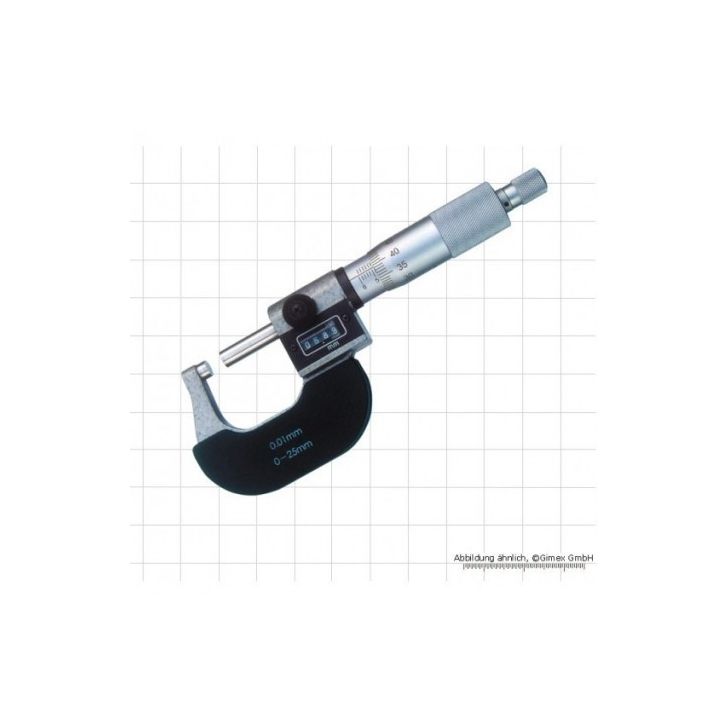 Micrometer with counter 0-25mm, 0.01mm, DIN 863