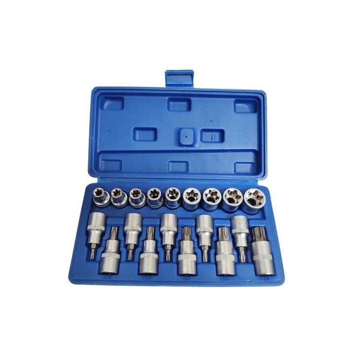 Socket wrench set 1/2 Torx (19 pcs)