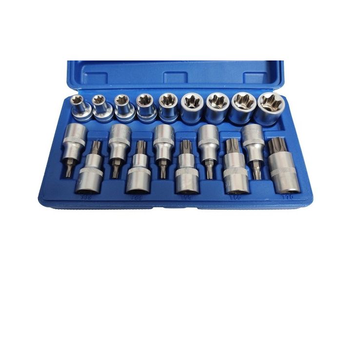 Socket wrench set 1/2 Torx (19 pcs)