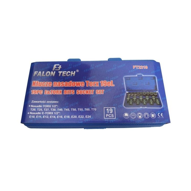 Socket wrench set 1/2 Torx (19 pcs)