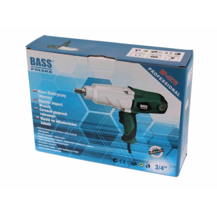 Elektriskais triecienskrūvgriezis 1500W, 1300Nm, 3/4"