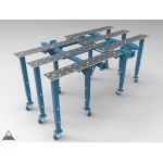 Metināšanas darba galds 2670 x 1600 mm (1500x1600 + 8x kājas)