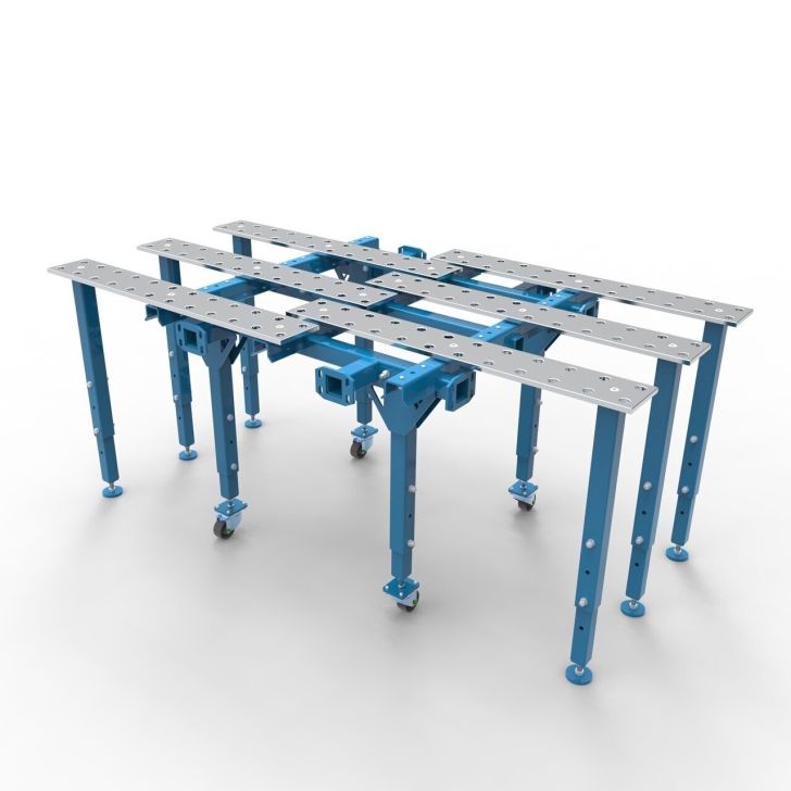 Metināšanas darba galds 2670 x 1600 mm (1500x1600 + 8x kājas)