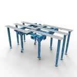 Metināšanas darba galds 2670 x 1600 mm (1500x1600 + 8x kājas)