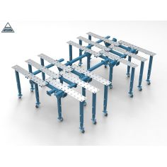 Metināšanas darba galds 2670 x 4000 mm (2x 1500x1600 + konektors L800mm + 16x kājas)