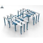Metināšanas darba galds 2670 x 4000 mm (2x 1500x1600 + konektors L800mm + 16x kājas)