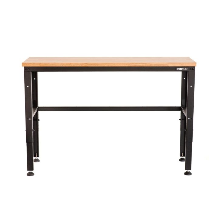 Workbench with wooden top 133.5x46.5x97 cm