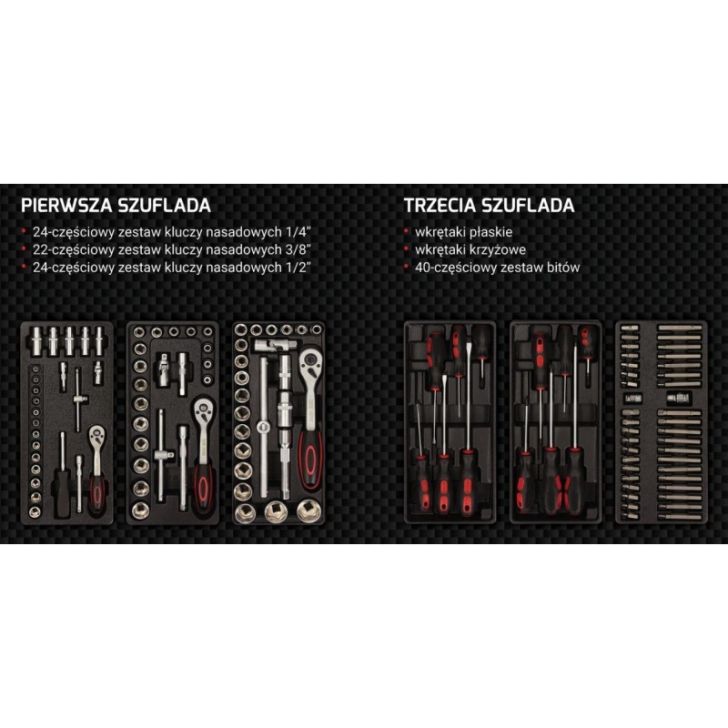 Tool cabinet ROOKS GARAGE with tools 170 pcs.