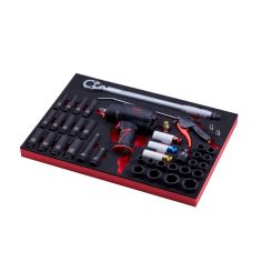 Pneimatiskais triecienskrūvgriezis un piederumi, komplekts NC-4255Q-41KIT