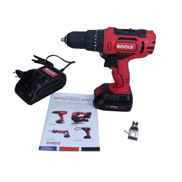 Cordless impact drill 18 V AQ-BIS, 38 Nm, complete with charger and 1 battery