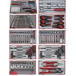 Instrumentu skapis Teng Tools ar 141 instrumentiem un 7 atvilktnēm