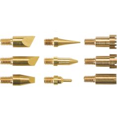 Pirogrāfijas komplekts ar 9 uzgaļiem koka kastē 2