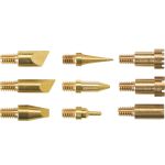 Pirogrāfijas komplekts ar 9 uzgaļiem koka kastē