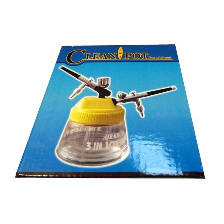 Burciņa-statīvs aerogrāfa tīrīšanai