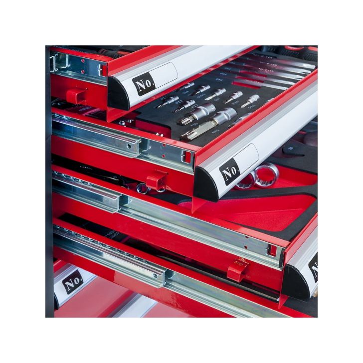 Pārvietojams instrumentu skapis ar instrumentiem 217 gab.