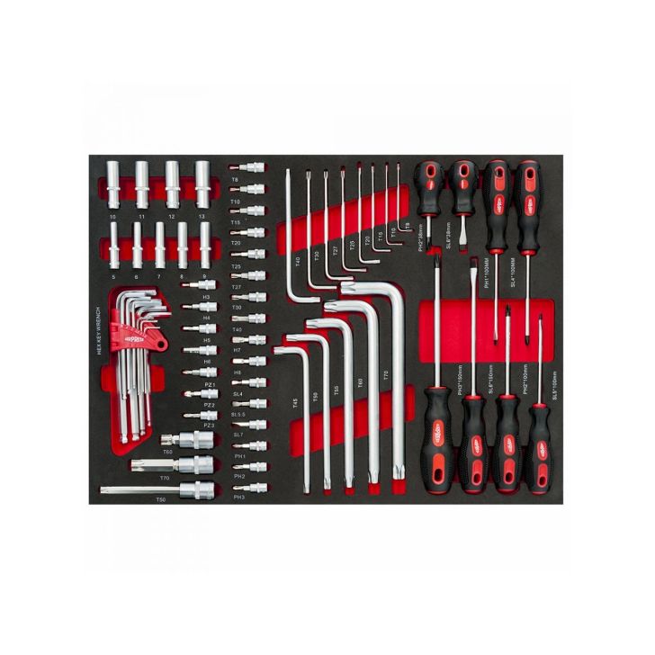 Pārvietojams instrumentu skapis ar instrumentiem 217 gab.