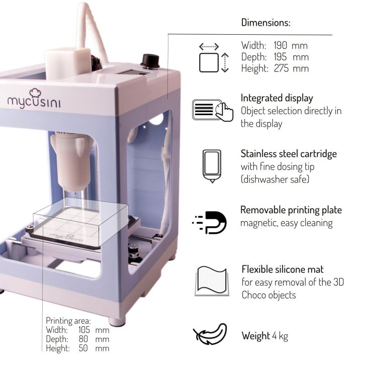 Mycusini 3D Chocolate Printeris