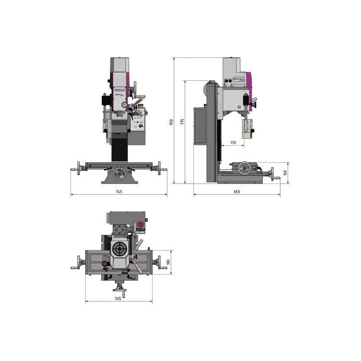 Milling machine OPTImill MH 22V
