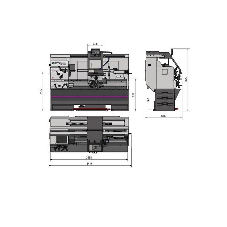 Metal lathe OPTIturn TX 4414
