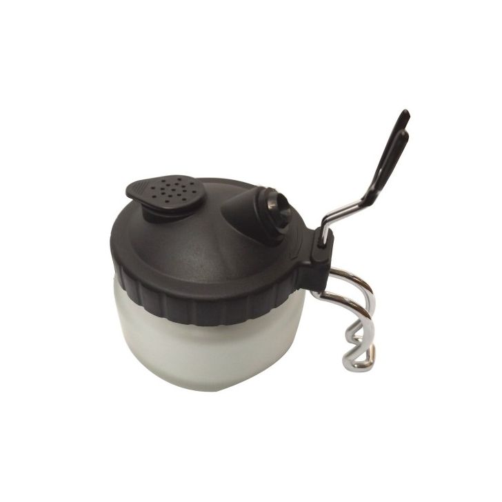 Jar-stand for cleaning airbrush