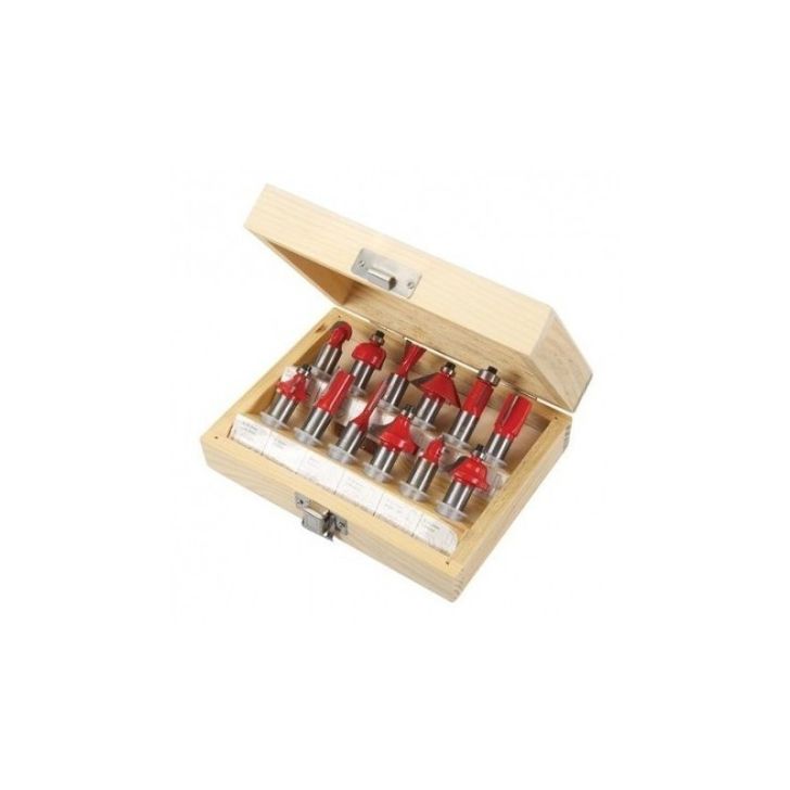 Wood router bit set 12mm (12 pcs.)