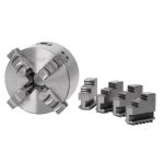 Four-jaw lathe chuck, concentric clamping Ø 100 mm