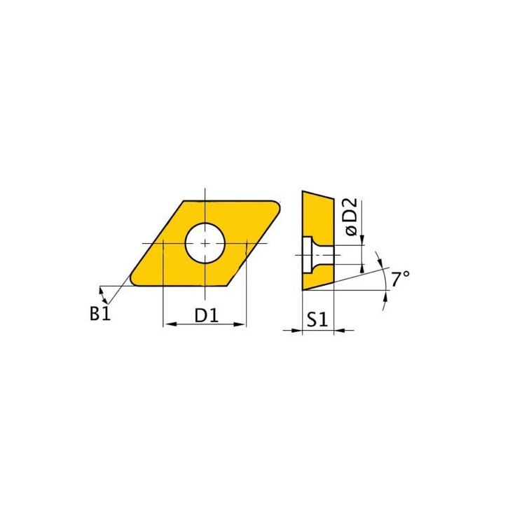 HM replacement inserts ISO DCMT070204