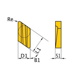 HM rezerves ieliktņi ISO KNUX160405R