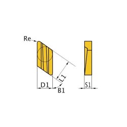 HM rezerves ieliktņi ISO KNUX160405R