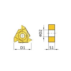HM replacement inserts ISO 16ER AG60 2