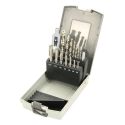 Drill and thread set 3-12 mm HSS, 15 pcs