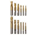 End mill set HSS 4-12mm (12pcs.)