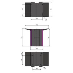 Substructure MSM 3 650 x 550 x 750 mm 2