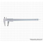 Bīdmērs 300 x 0,05 mm / 12 "x 1/128"